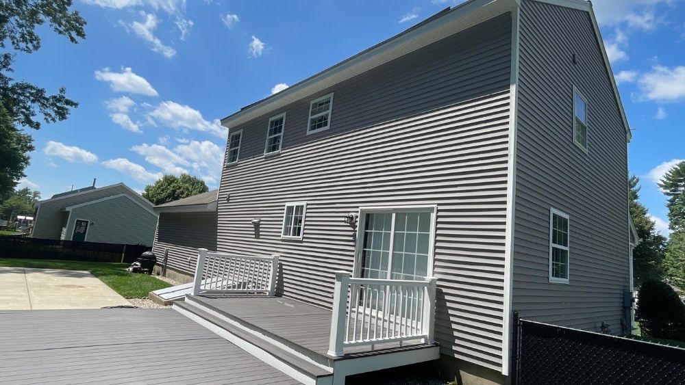 Black stains white fascia gutters merrimack nh