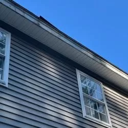 Black Stains on White Fascia and Gutters in Merrimack, NH 2