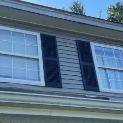 Black Stains on White Fascia and Gutters in Merrimack, NH 3