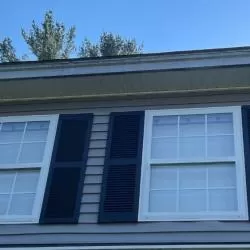 Black Stains on White Fascia and Gutters in Merrimack, NH 4