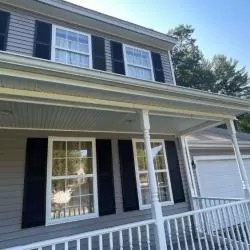 Black Stains on White Fascia and Gutters in Merrimack, NH 5