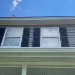 Black Stains on White Fascia and Gutters in Merrimack, NH 8