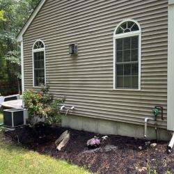 House, Farmer's Porch, and Stamped Concrete Patio Cleaning in Merrimack, NH 1