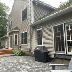 House, Farmer's Porch, and Stamped Concrete Patio Cleaning in Merrimack, NH 2