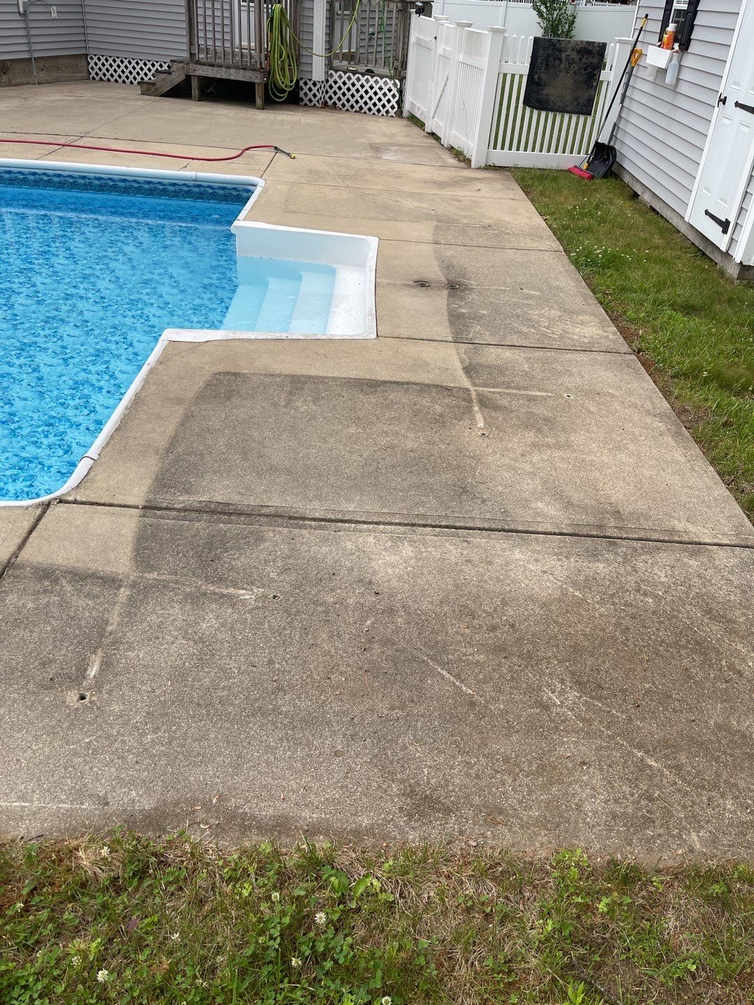 Concrete Pool Patio Cleaning in Merrimack, NH