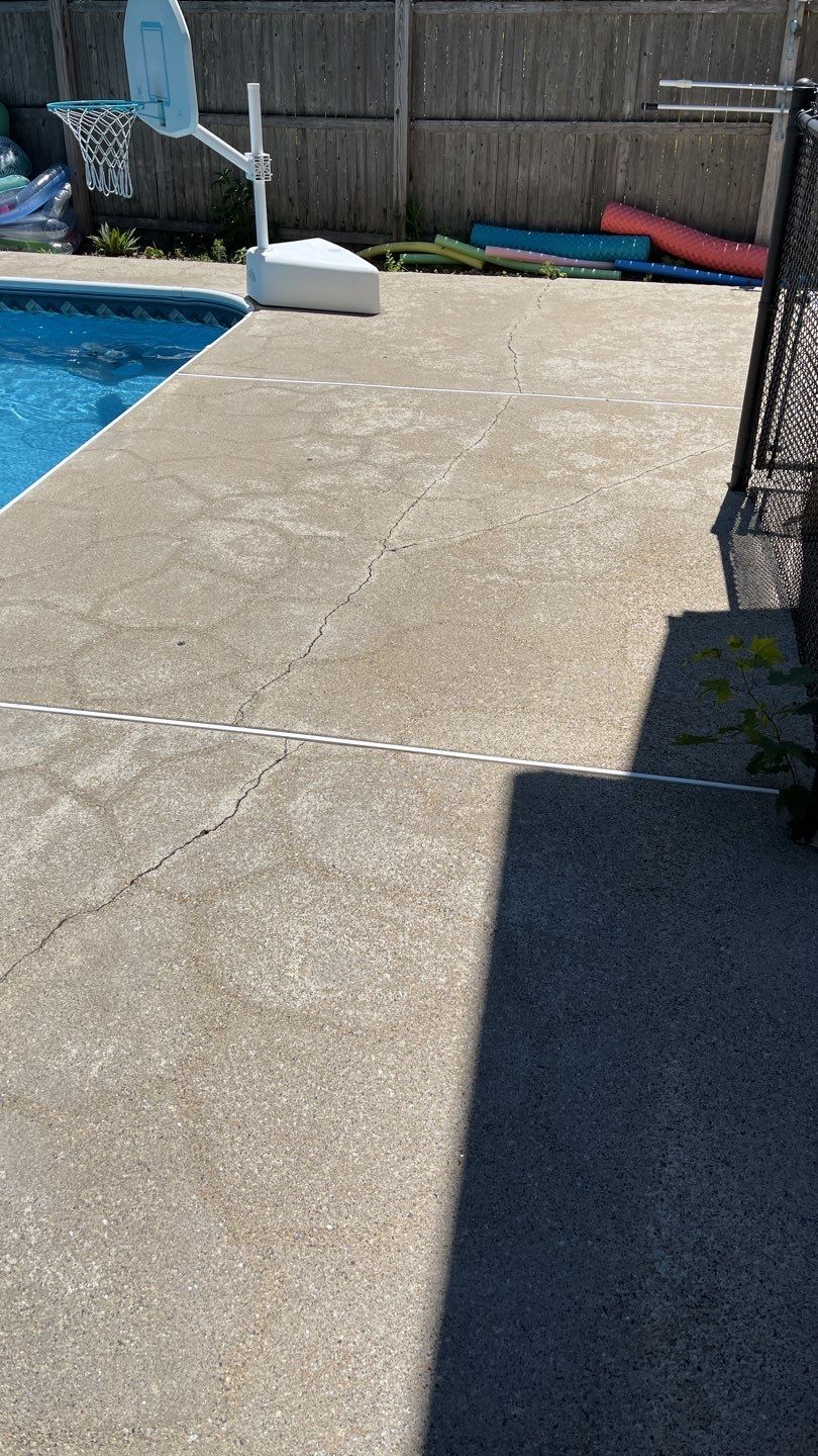 Surface Cleaning Concrete Pool and Patio in Merrimack, NH
