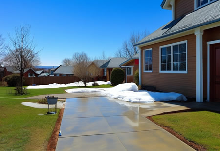 Concrete and patio care preventing salt and deicer damage after winter