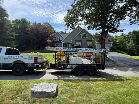 Soft wash house cleaning before winter in new hampshire